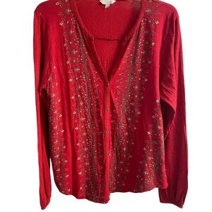 Lucky Brand Top blouse ditzy floral large